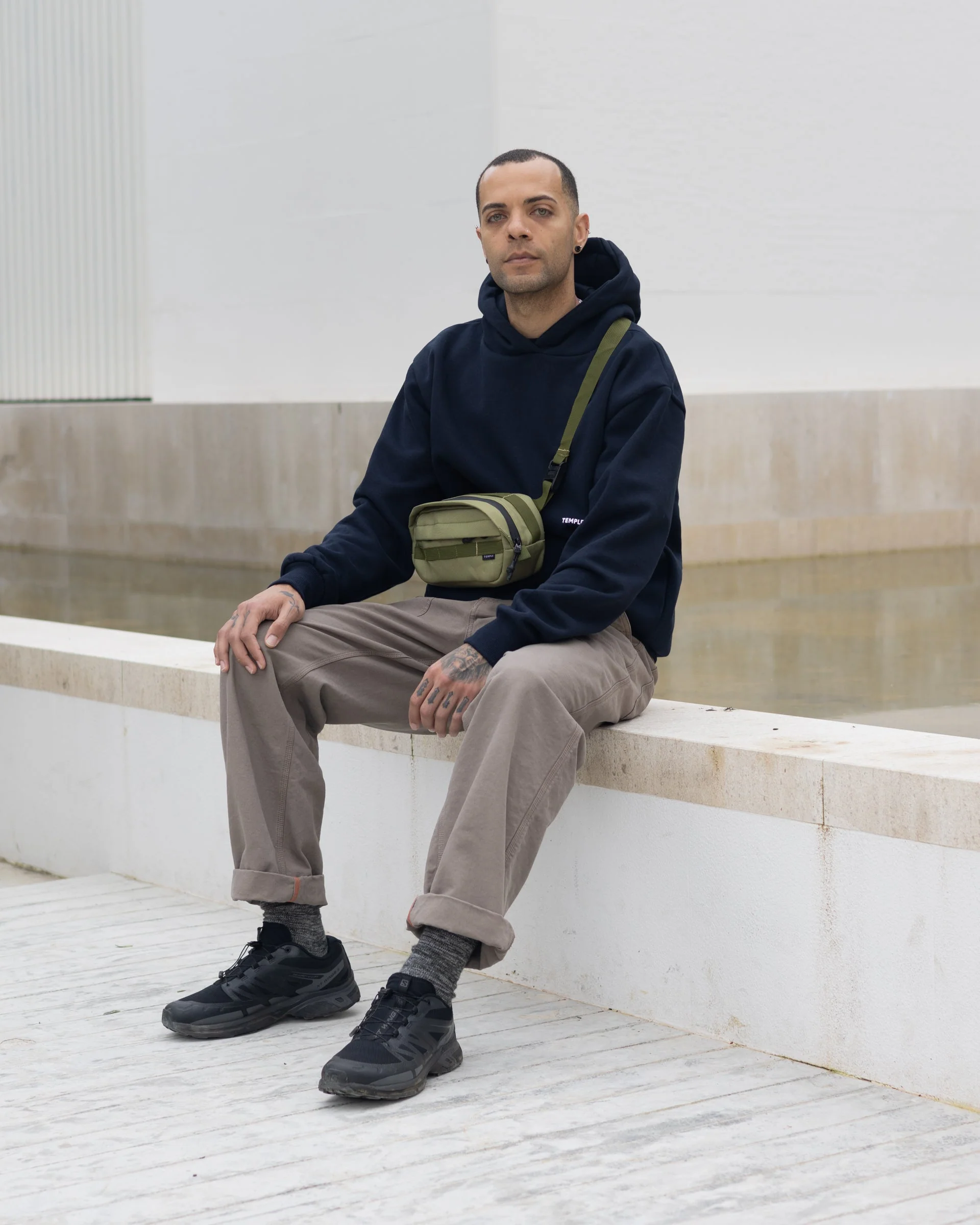 Cross Body Bag - Olive Green - Image 8